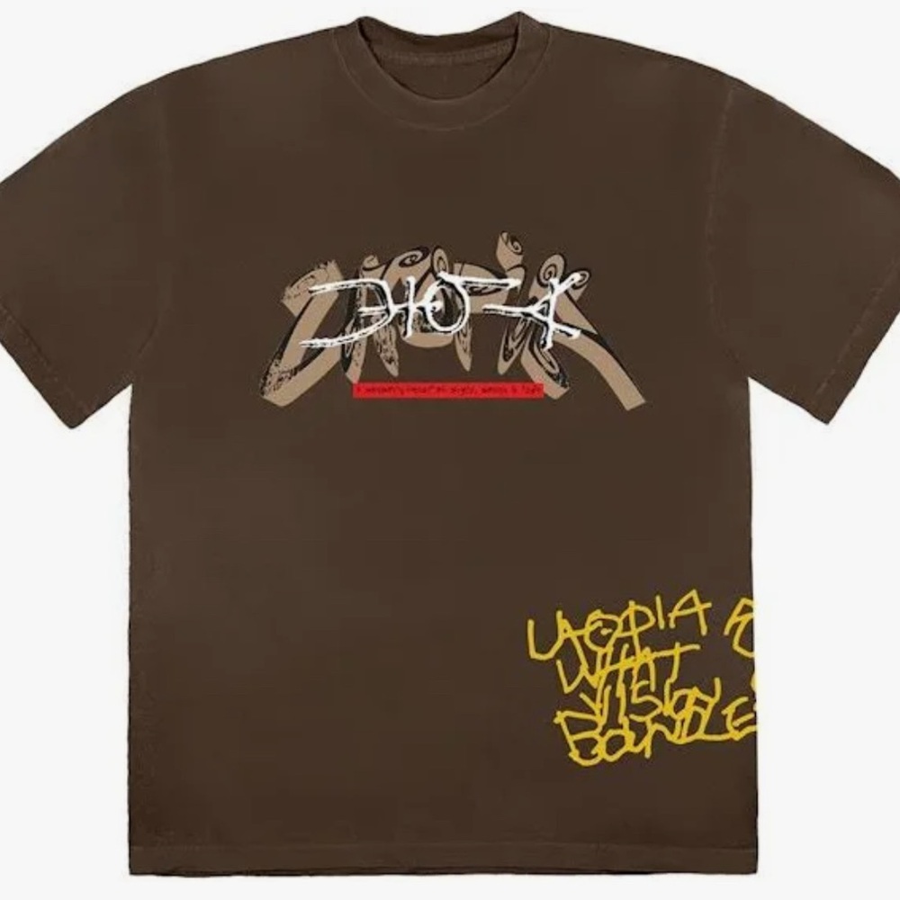 Travis Scott Dogs Utopia I Tee Brown